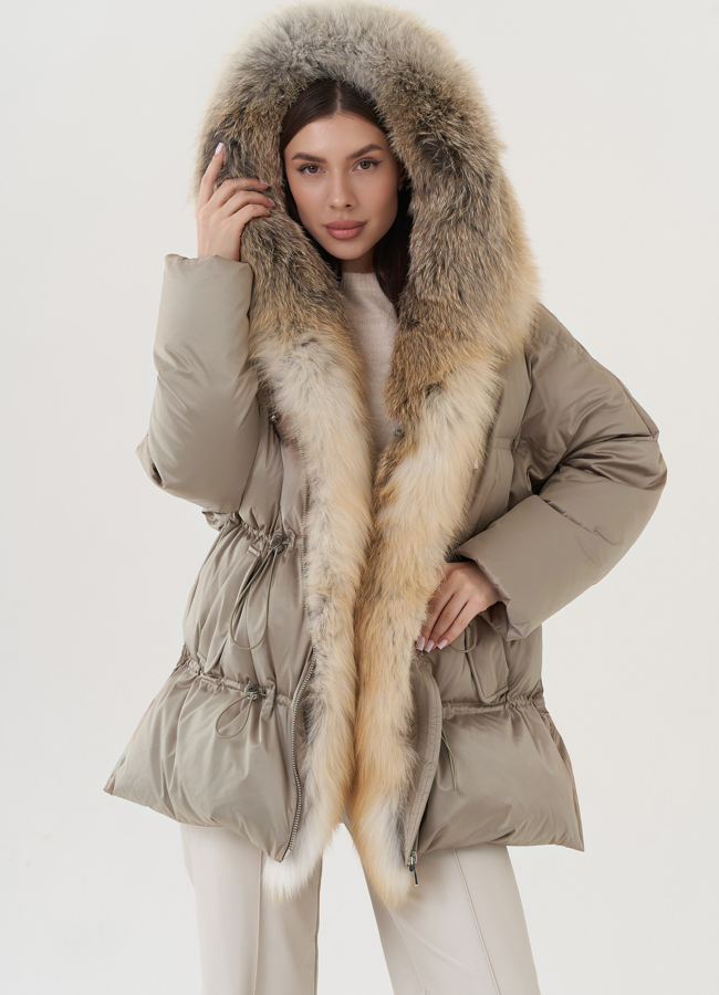 фото Пуховик женский с капюшоном  модель № 25939