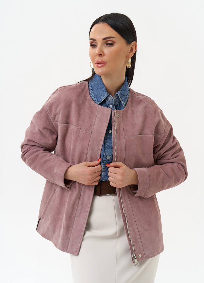 Куртка из натуральной замши  модель № 30094 универмаг малина