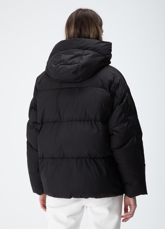 Женский пуховик с капюшоном  модель № 29206 универмаг малина