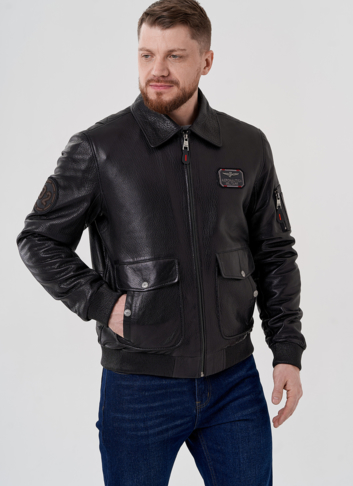 Мужская куртка - пилот из натуральной кожи