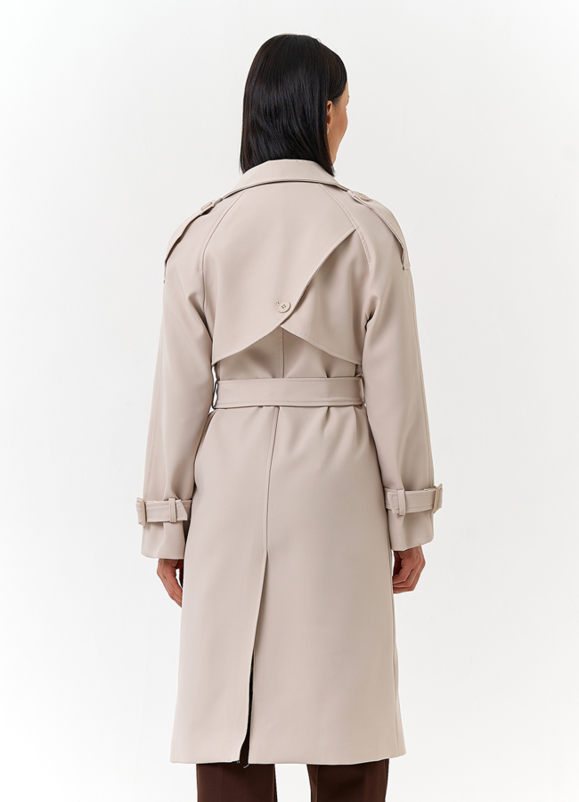 фото Женский светлый плащ модель № 33096