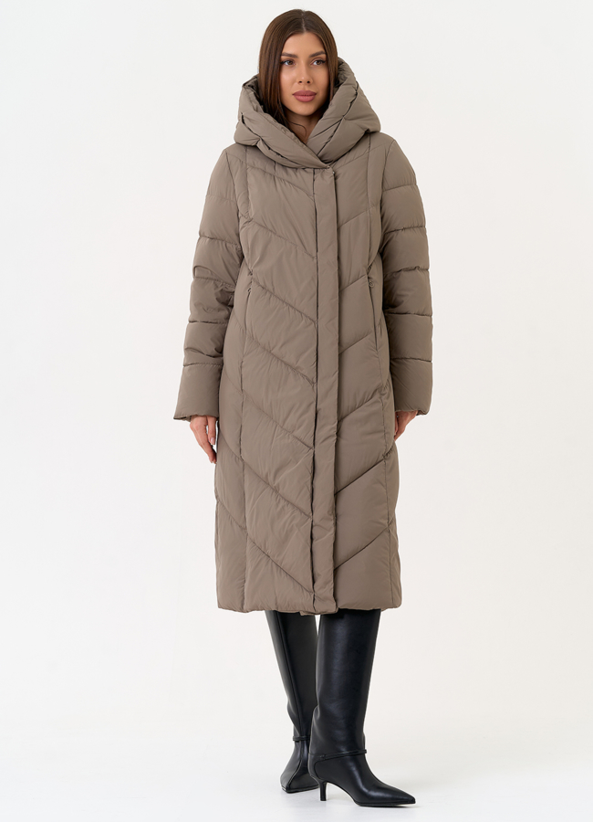 Женский пуховик с капюшоном модель № 31601 в кредит