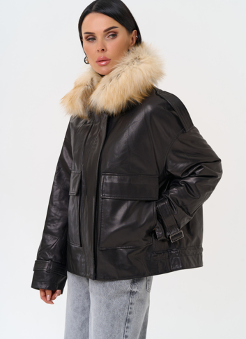 Куртка из натуральной кожи с мехом