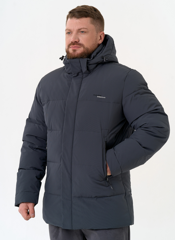 Мужской пуховик с капюшоном 